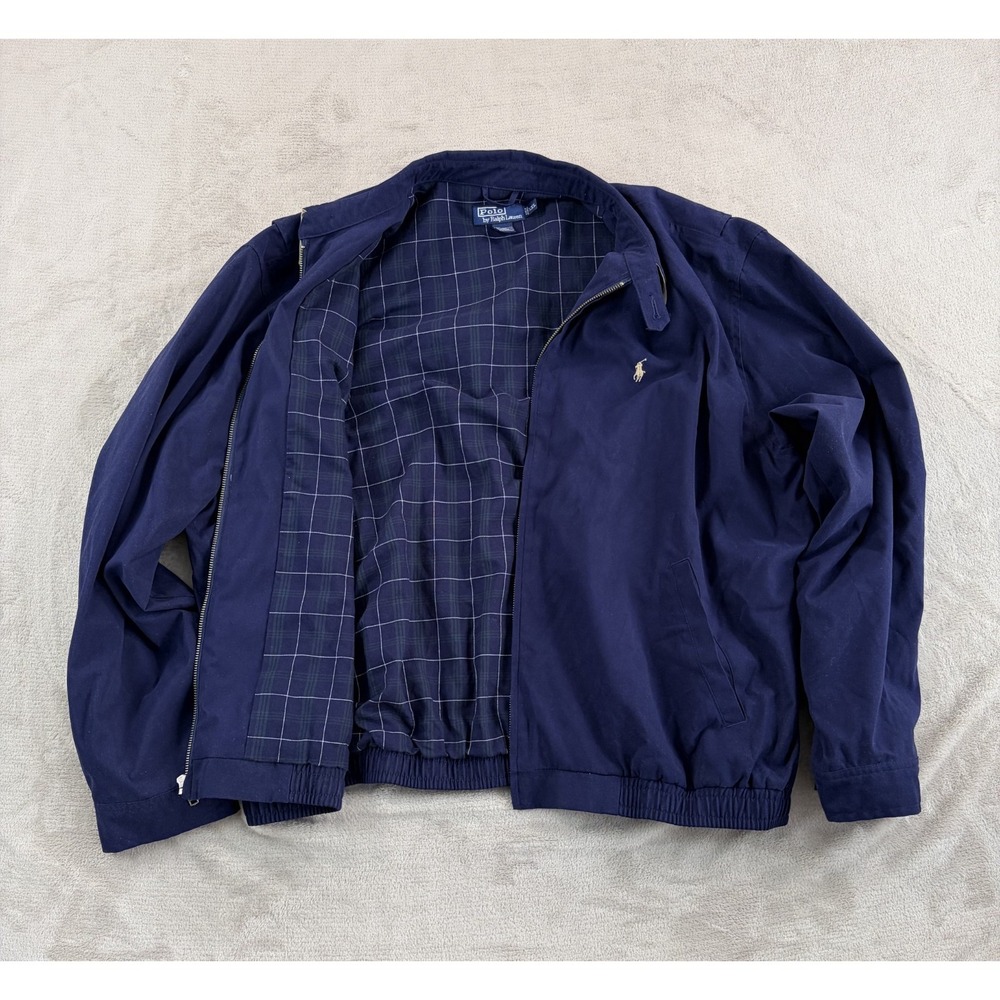 Polo Ralph Lauren Harrington Bi Swing Bomber Plaid Lining Jacket in Navy Men 2XL